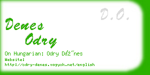 denes odry business card